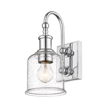 Load image into Gallery viewer, Bryant Bath Wall Light in Chrome (Clear Seedy).