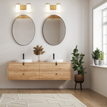 Load image into Gallery viewer, Burk Bath Vanity Light in bathroom.
