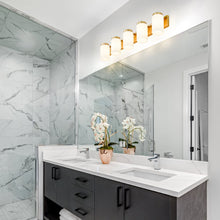 Load image into Gallery viewer, Burk Bath Vanity Light in bathroom.