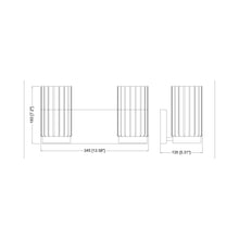 Load image into Gallery viewer, Burk Bath Vanity Light - line drawing.