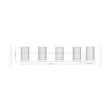 Load image into Gallery viewer, Burk Bath Vanity Light - line drawing.