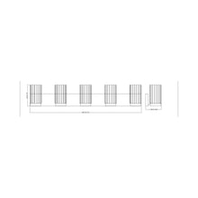 Load image into Gallery viewer, Burk Bath Vanity Light - line drawing.