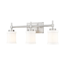 Load image into Gallery viewer, Cadoc Bath Vanity Light in Brushed Nickel (3-Light).