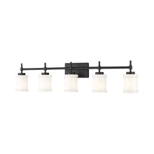 Load image into Gallery viewer, Cadoc Bath Vanity Light in Matte Black (5-Light).