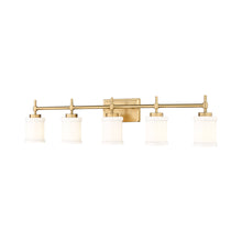 Load image into Gallery viewer, Cadoc Bath Vanity Light in Modern Gold (5-Light).