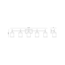 Load image into Gallery viewer, Cadoc Bath Vanity Light - line drawing.