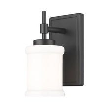 Load image into Gallery viewer, Cadoc Bath Wall Light in Matte Black.