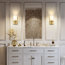 Load image into Gallery viewer, Cadoc Bath Wall Light in bathroom.