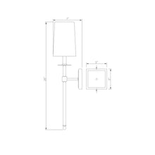 Load image into Gallery viewer, Camila Wall Light - line drawing.