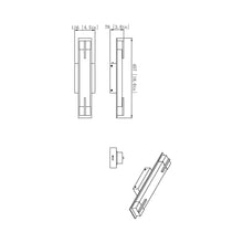 Load image into Gallery viewer, Chase LED Bath Vanity Light - line drawing.
