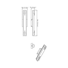 Load image into Gallery viewer, Chase LED Bath Vanity Light - line drawing.