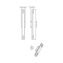Load image into Gallery viewer, Chase LED Bath Vanity Light - line drawing.