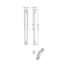 Load image into Gallery viewer, Chase LED Bath Vanity Light - line drawing.