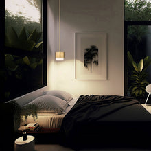 Load image into Gallery viewer, Counterpoint Pendant Light in bedroom.