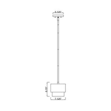 Load image into Gallery viewer, Counterpoint Pendant Light - line drawing.