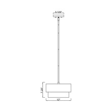 Load image into Gallery viewer, Counterpoint Pendant Light - line drawing.
