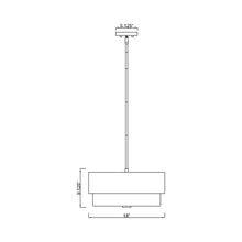 Load image into Gallery viewer, Counterpoint Pendant Light - line drawing.