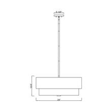 Load image into Gallery viewer, Counterpoint Pendant Light - line drawing.