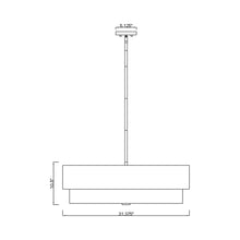 Load image into Gallery viewer, Counterpoint Pendant Light - line drawing.