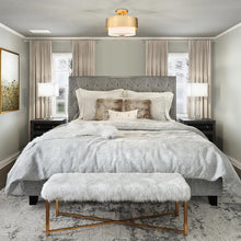 Load image into Gallery viewer, Counterpoint Semi Flush Mount Ceiling Light in bedroom.