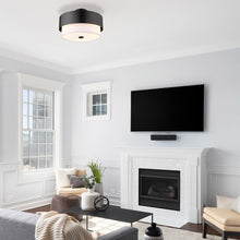 Load image into Gallery viewer, Counterpoint Semi Flush Mount Ceiling Light in living room.