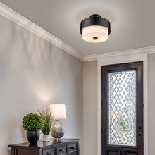 Load image into Gallery viewer, Counterpoint Semi Flush Mount Ceiling Light in living room.