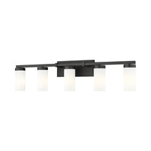 Load image into Gallery viewer, Danica Bath Vanity Light in Matte Black (5-Light).