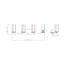 Load image into Gallery viewer, Danica Bath Vanity Light - line drawing.