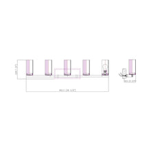 Load image into Gallery viewer, Danica Bath Vanity Light - line drawing.