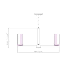 Load image into Gallery viewer, Danica Chandelier - line drawing.