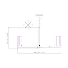 Load image into Gallery viewer, Danica Chandelier - line drawing.