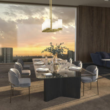 Load image into Gallery viewer, Danica Linear Chandelier in dining room.