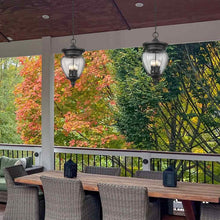 Load image into Gallery viewer, Davina Outdoor Pendant Light in Outside Area.