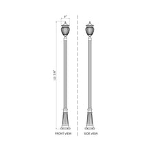 Load image into Gallery viewer, Davina Outdoor Post Light - line drawing.