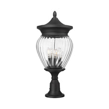Load image into Gallery viewer, Davina Outdoor Teardrop Post Light (Round Pier Mount/12-Inch).