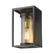 Load image into Gallery viewer, Dunbroch Outdoor Wall Light in Deep Bronze/Outdoor Brass (Small).