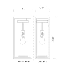 Load image into Gallery viewer, Dunbroch Outdoor Wall Light - line drawing.
