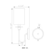 Load image into Gallery viewer, Ella Wall Light - line drawing.