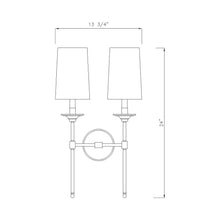 Load image into Gallery viewer, Emily Wall Light - line drawing.