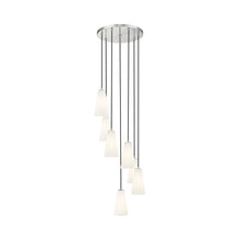 Load image into Gallery viewer, Farrell Chandelier in Brushed Nickel (7-Light/13.75-Inch).