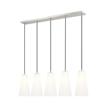 Load image into Gallery viewer, Farrell Linear Chandelier in Brushed Nickel (5-Light/13.75-Inch).