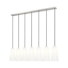 Load image into Gallery viewer, Farrell Linear Chandelier in Brushed Nickel (7-Light/13.75-Inch).