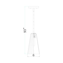 Load image into Gallery viewer, Farrell Pendant Light - line drawing.