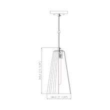Load image into Gallery viewer, Farrell Pendant Light - line drawing.
