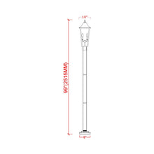 Load image into Gallery viewer, Gannon Outdoor Lean Post Light - line drawing.