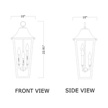 Load image into Gallery viewer, Gannon Outdoor Pendant Light - line drawing.