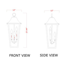 Load image into Gallery viewer, Gannon Outdoor Pendant Light - line drawing.
