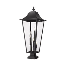 Load image into Gallery viewer, Gannon Outdoor Sloped Top Post Light (Square Pier Mount/16-Inch).