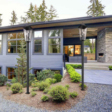 Load image into Gallery viewer, Gannon Outdoor Square Post Light in Outside Area.