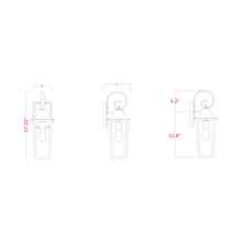 Load image into Gallery viewer, Gannon Outdoor Wall Light - line drawing.